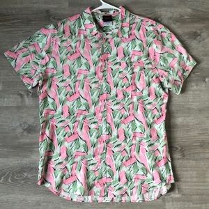 Stranger Things Hopper Short Sleeve Button Down
